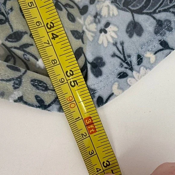 VTG Women's Size Medium Dress Blue Y2K 90s Fairy Boho Floral Milkmaid Coquette - Picture 10 of 10